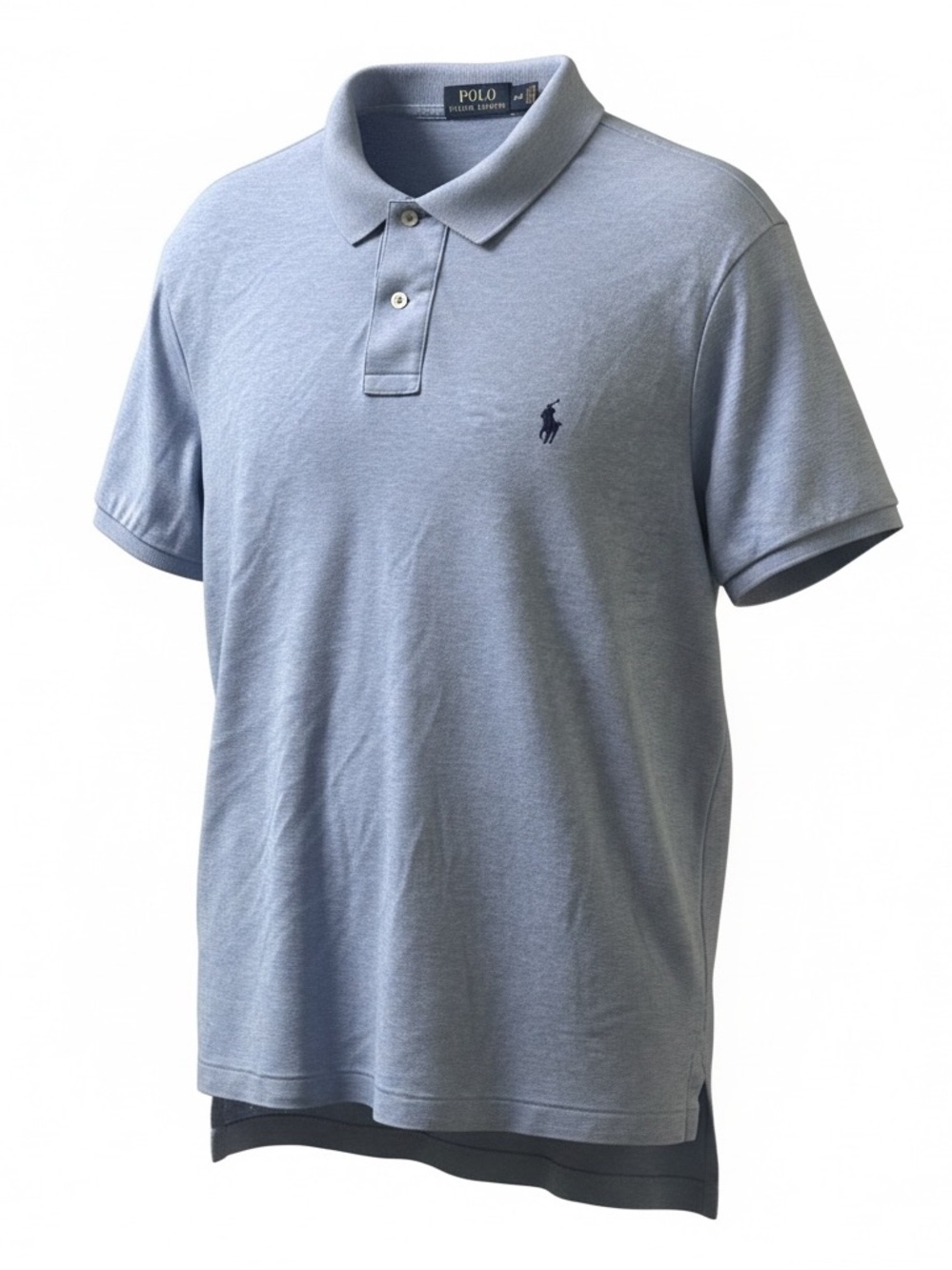 Polo by Ralph Lauren Men's Heather Light Blue Polo Shirt
